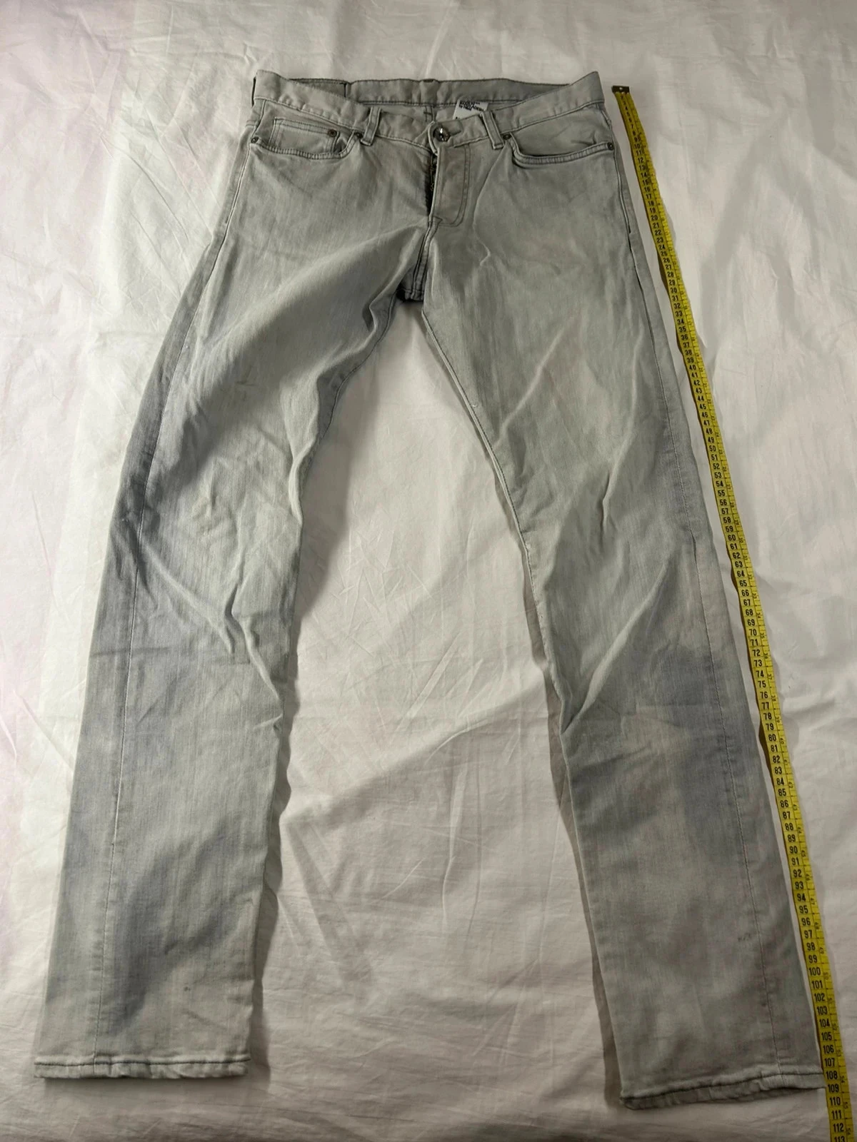 Witte grijze vintage slim fit lage taille H&M jeans – photo 2